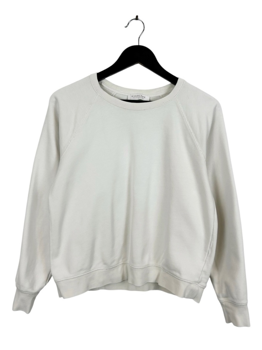 Everlane 100% Cotton Crewneck Sweater Ivory Size Small